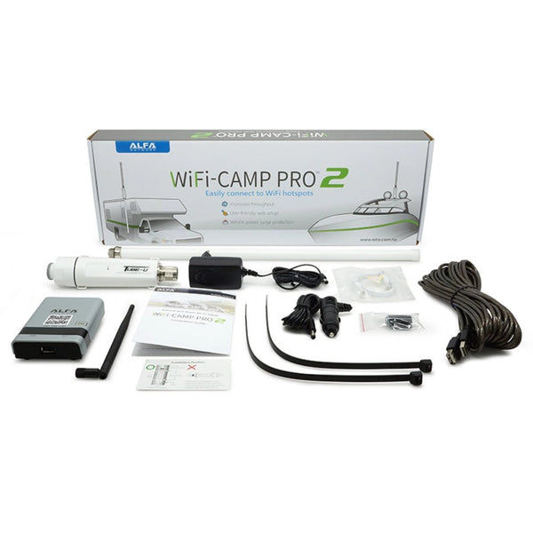 ALFA WiFi Camp Pro 2 Repeater - Ideal for Boats, Yachts, Caravans, Campers and larger properties.