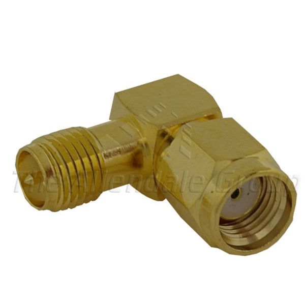 Right Angle RP-SMA Male to RP-SMA Female Adaptor