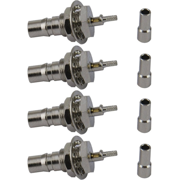 Pack of 4 QMA Female Crimp Connector - RG178