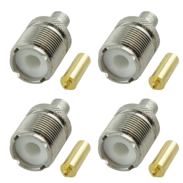 Pack of 4 PL259 Female Crimp connector for CLF200 cable