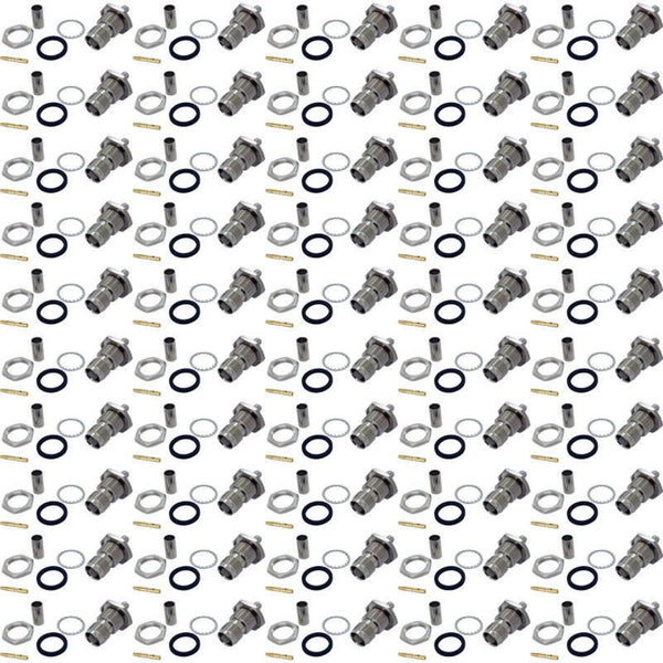 Pack of 50 TNC Female Crimp connector - RG58/CLF200