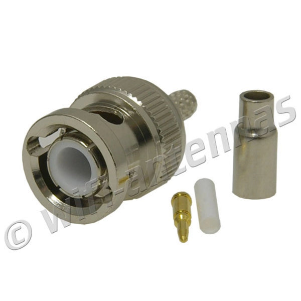 BNC Male Crimp Connector - RG316/RG174