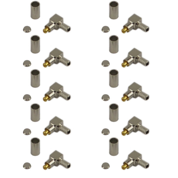 Pack of 10 MC Male Crimp Connector - RG316/RG174