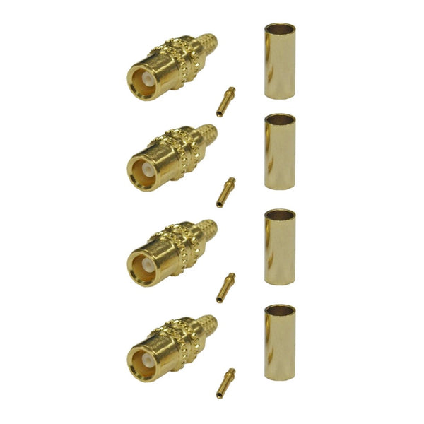 Pack of 4 MCX Female Crimp Connector - RG316/RG174