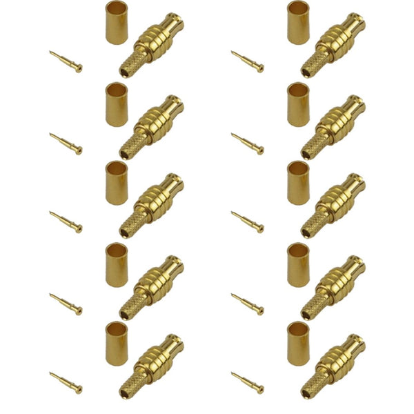 Pack of 10 MCX Male Crimp Connector - RG316/RG174