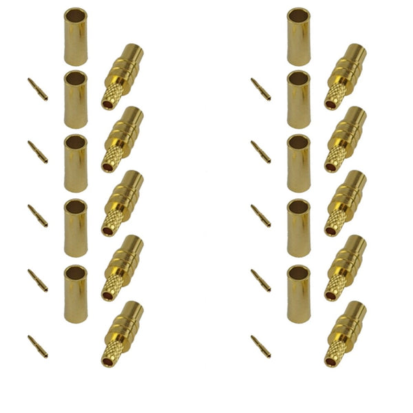 Pack of 10 MMCX Female Crimp Connector - RG316/RG174