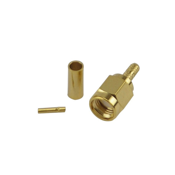 RP SMA Male Crimp Connector - RG316/RG174