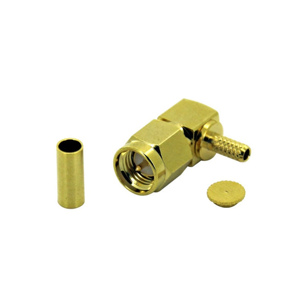 Right Angle SMA Male Crimp Connector - RG316/RG174