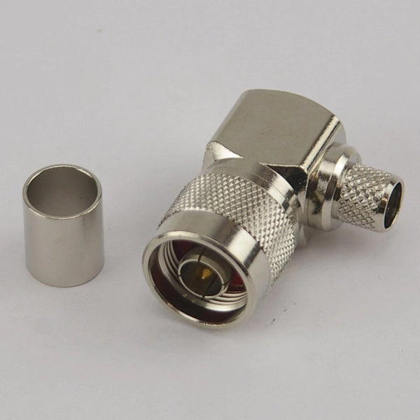 Right Angle N-Type Male Crimp Connector - HDF400