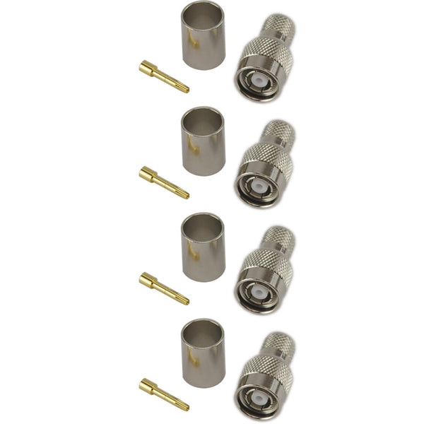 Pack of 4 RP TNC Male Crimp Connector - HDF400