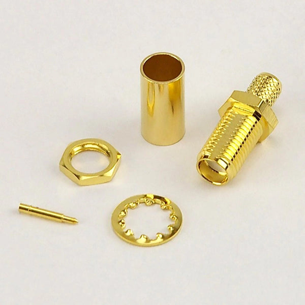 RP Reverse Polarity SMA Female Crimp Connector - RG58