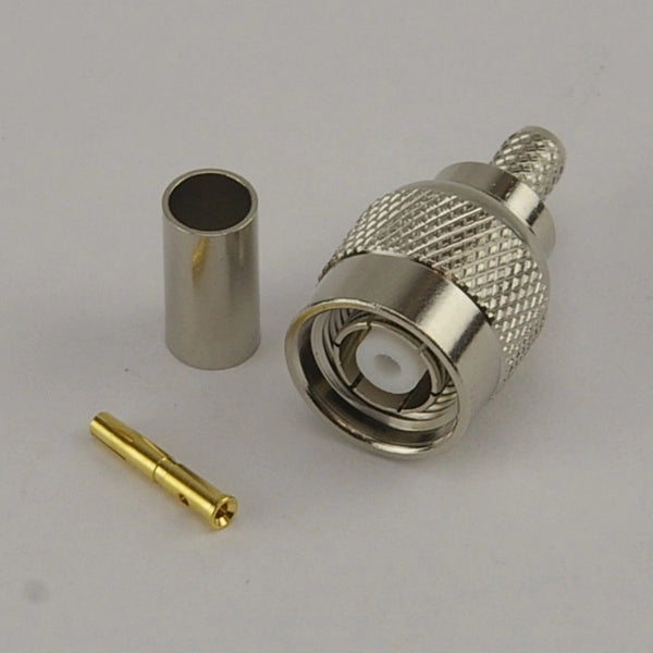 RP TNC Male Crimp Connector - RG58/CLF200