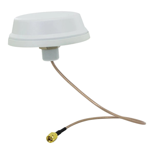 1-4dBi LTE 700-960/1575-2700MHz Omni-Directional Ceiling Puck Antenna White - SMA Connector