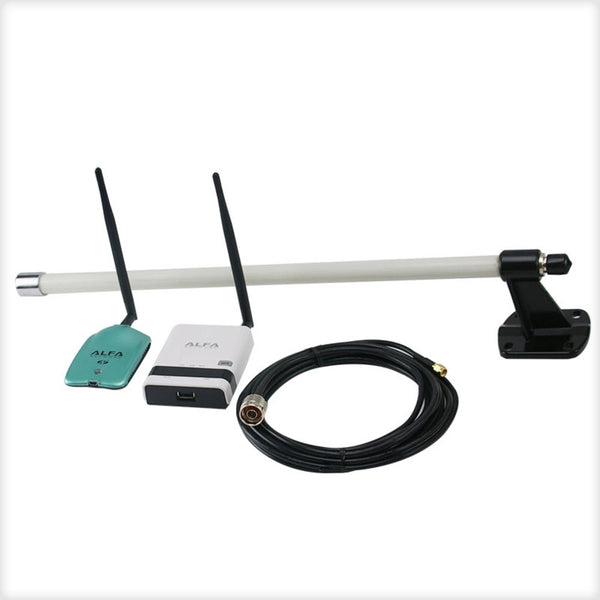 WiFi Hotspot Boosting Kit with Indoor Adaptor - Ideal for Caravans, Boats, Yachts, sheds